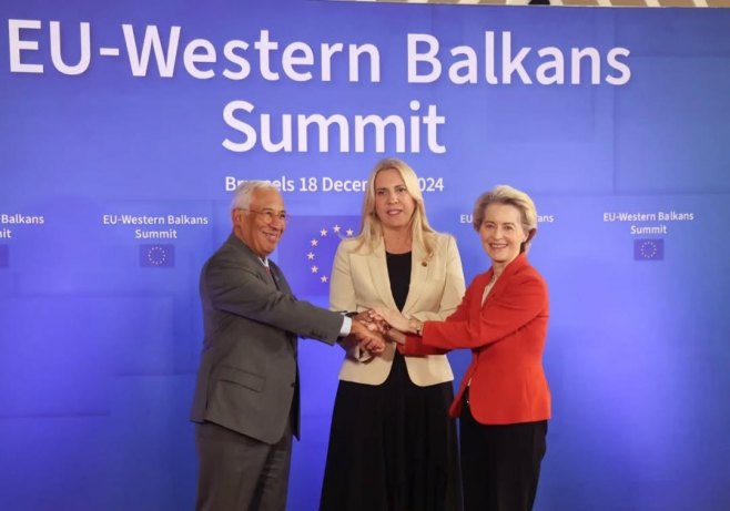 Жељка Цвијановић, Урсула фон дер Лајен и Антонио Коста (Фото: instagram.com/zeljka.cvijanovic) - 