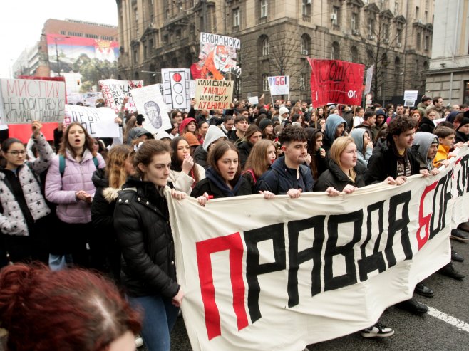 Протести у Србији (Фото: TANJUG/ SAVA RADOVANOVIĆ) Протести у Србији (Фото: TANJUG/ SAVA RADOVANOVIĆ) -