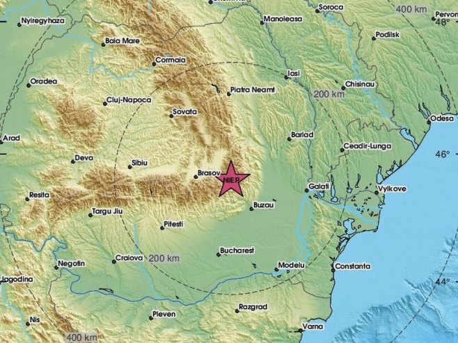 Земљотрес у Румунији (фото: emsc-csem.org) Земљотрес у Румунији (фото: emsc-csem.org) -