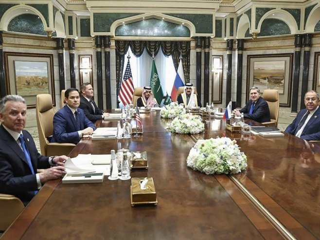 Ријад: Преговори руске и америчке делегације (Фото: EPA-EFE/RUSSIAN FOREIGN MINISTRY PRESS) Ријад: Преговори руске и америчке делегације (Фото: EPA-EFE/RUSSIAN FOREIGN MINISTRY PRESS) -