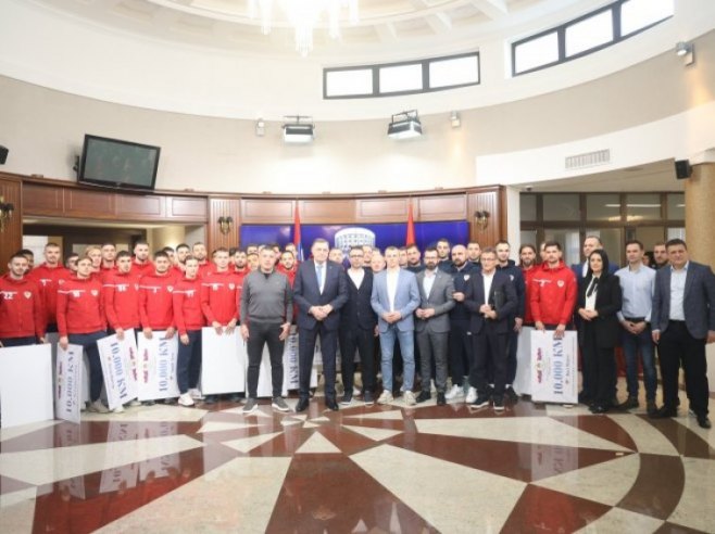 Пријем фудбалера Борца код предсједника Српске - Фото: predsjednikrs.rs/Borislav Zdrinja