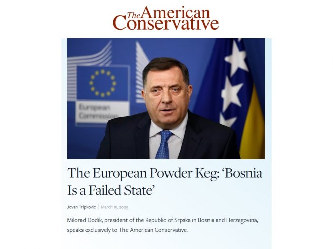 Милорад Додик, интервју (фото: theamericanconservative.com/screenshot) Милорад Додик, интервју (фото: theamericanconservative.com/screenshot) -