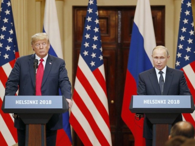 Трамп - Путин (фото: EPA-EFE/ANATOLY MALTSEV - архивска) - 