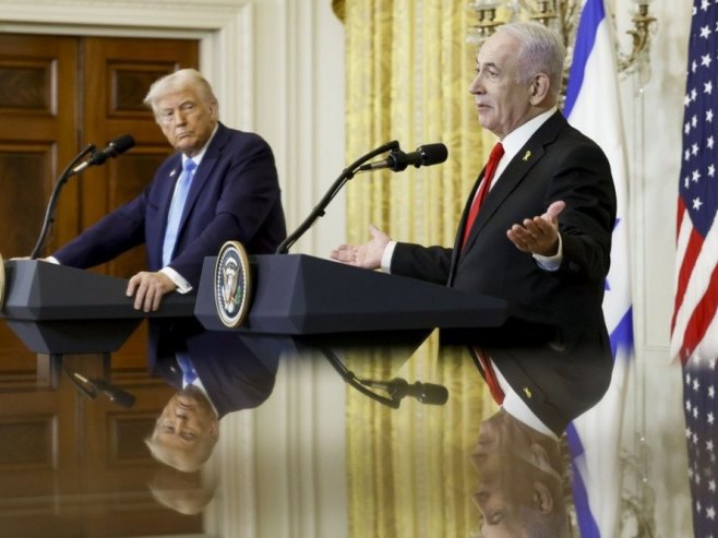 Доналд Трамп и Бењамин Нетанијаху (фото: архива/EPA-EFE/SHAWN THEW / POOL) - 