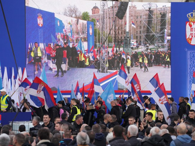 Sabor "Ne damo Srbiju" (foto: TANJUG/ MILOŠ MILIVOJEVIĆ) 