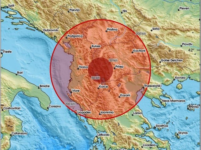 Два земљотреса у Сјеверној Македонији