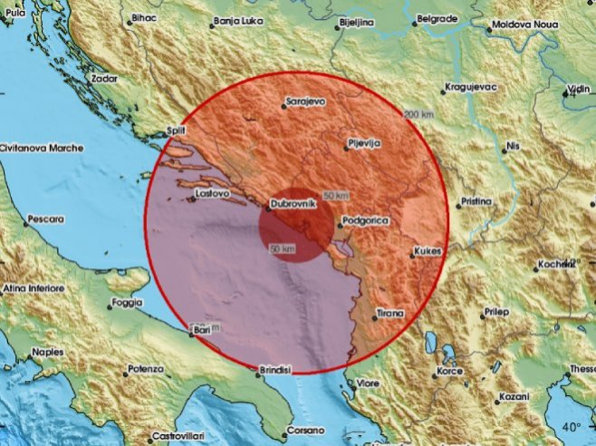 Земљотрес у околини Требиња