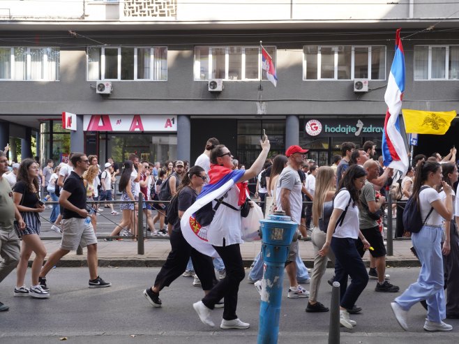Protesti u Beogradu (Foto: TANJUG/ MILOŠ MILIVOJEVIĆ/bs) 