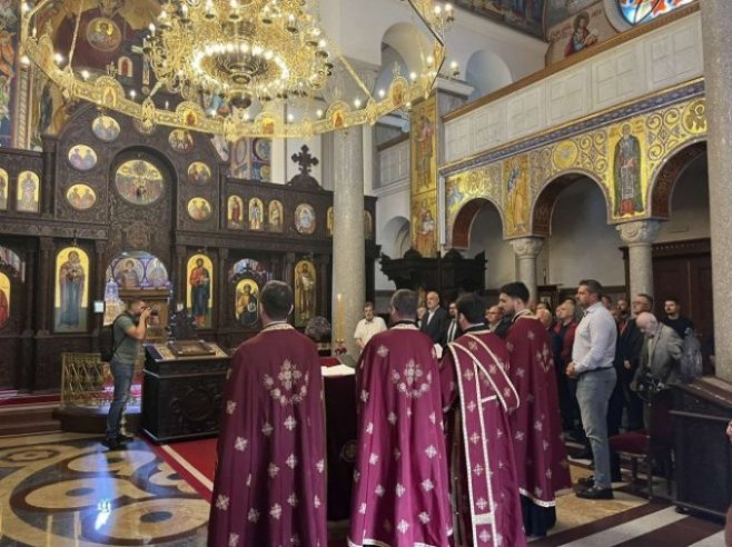 Парастос за убијене Србе, Саборни Храм Христа Спаситеља (Фото: РТРС)
