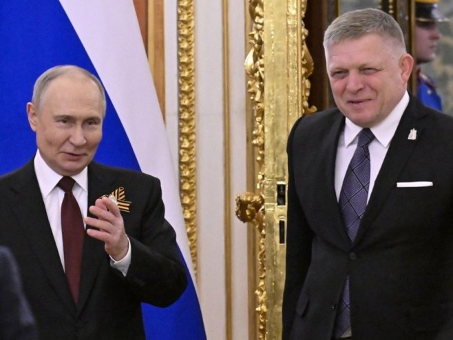 Фицо са Путином: Украјина не може бити чланица НАТО-а (ВИДЕО)