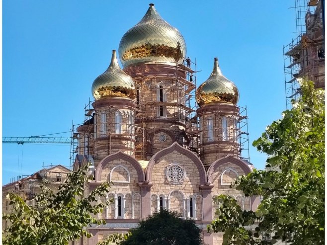 Изградња српско-руског храма у Бањалуци приводи се крају -  јединствено вјерско и културно здање (ВИДЕО)