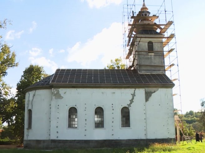 Доња Слабиња, обнова храма Светог пророка Илије - Фото: РТРС