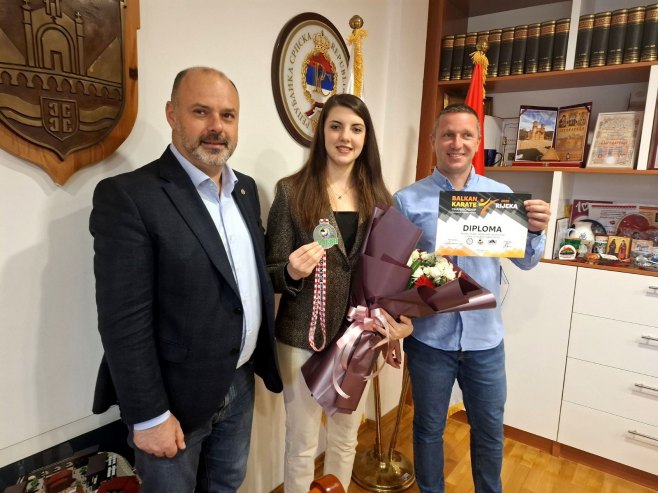 Пријем за вицешампионку Балкана Селену Леканић