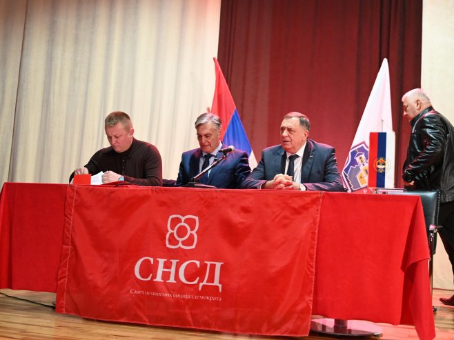 Додик и Каран у Рудом: Гласом за Карана пресудити Шмиту и сарајевској чаршији (ФОТО)