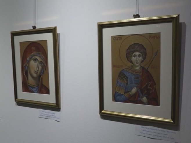 У Брчком отворена изложба икона и калиграфских радова школе "Небеска царица" (ВИДЕО)