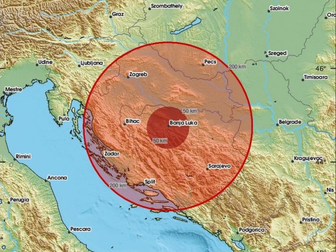 Земљотрес на подручју Бањалуке