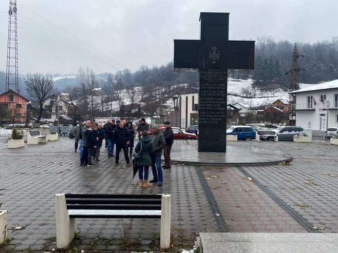 Kravica, mirni protest (foto: RTRS)