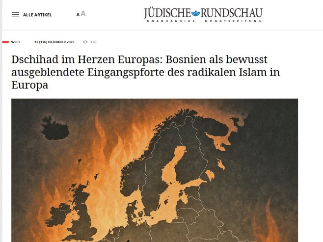 Једини незавни јеврејски лист у Њемачкој - БиХ била лабораторија транснационалног џихада у Европи