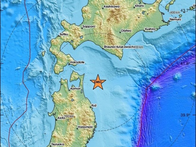 Земљотрес снаге 7,6 степени Рихтерове скале погодио близину обале Јапана