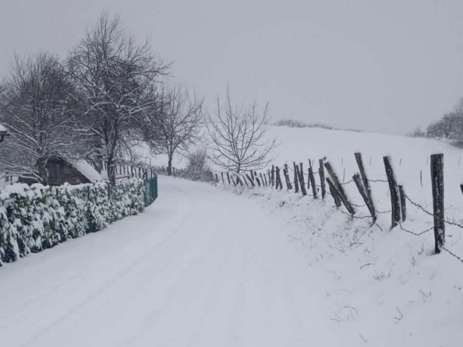 Снијег у селу Вилуси 