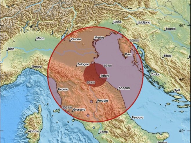 Два земљотреса јачине 4,3 и 4,1 погодила Италију Два земљотреса јачине 4,3 и 4,1 погодила Италију