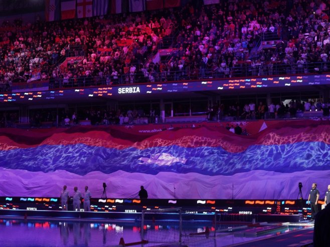 Ватерполисти Србије (Фото: TANJUG/ MILO&Scaron; MILIVOJEVIĆ) 