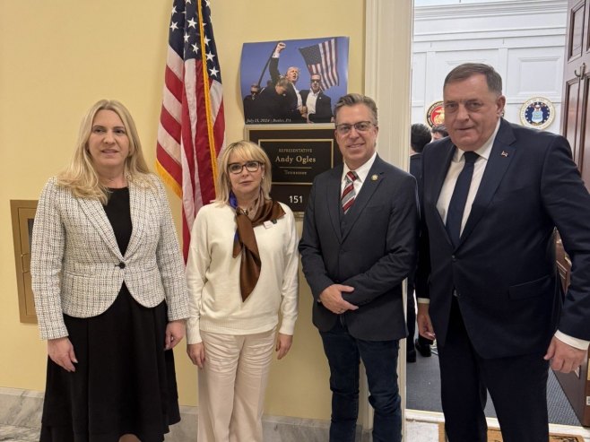 Додик: Са конгресменом Андијем Оглесом о статусу Српске (ФОТО)