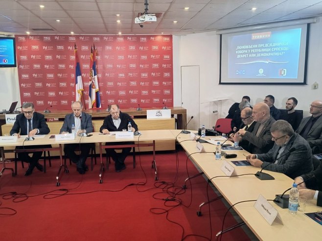 Трибина у Београду - "Поновљени предсједнички избори у Републици Српској: декрет или демократија?"