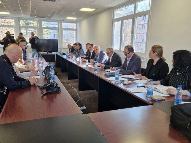 Састанак управе ЖРС и синдикалних организацијама; Присуствује Стевановић