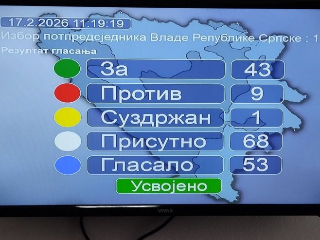 Glasanje za Šeranića - Foto: RTRS