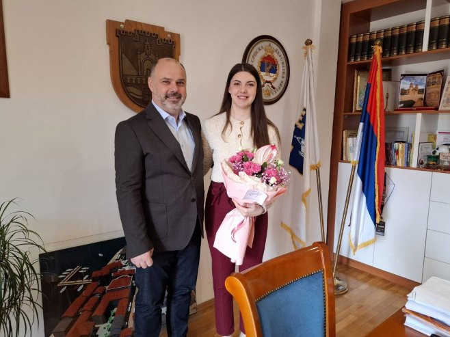 Вишеград: Пријем за каратисткињу Селену Леканић, подршка од локалне заједнице