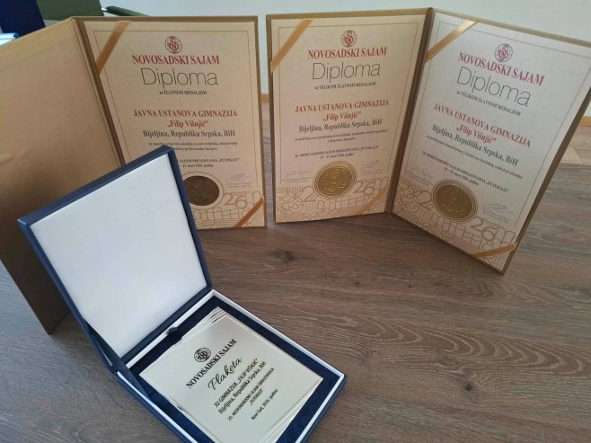 Гимназији "Филип Вишњић" из Бијељине три златне медаље на Новосадском сајму