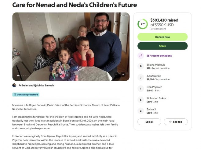 Хуманост на дјелу: За дјецу Митрића прикупљено око 500.000 КМ