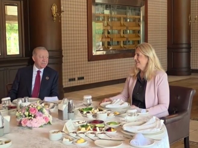 Цвијановићева у Анталији са Ердоганом (ВИДЕО)