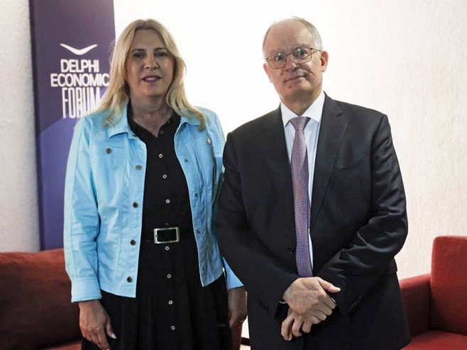 Цвијановићева у Делфима са предсједником Грчке: Опредијељеност ка даљем унапређењу економије