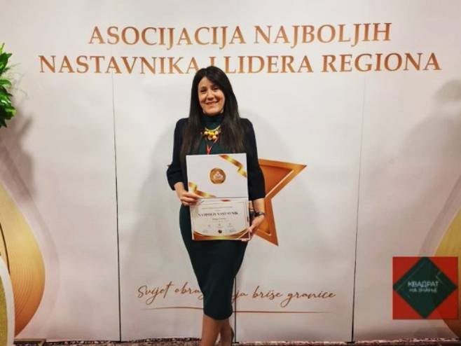 Маја Чечур, професор из Требиње, добитник признања за најбољ
