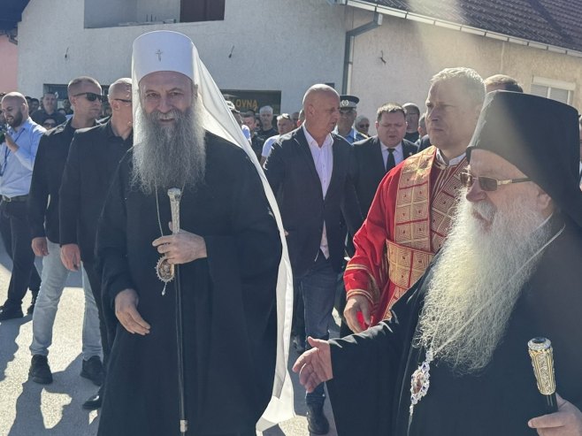 Патријарх Порфирије стигао у Братунац (ФОТО)