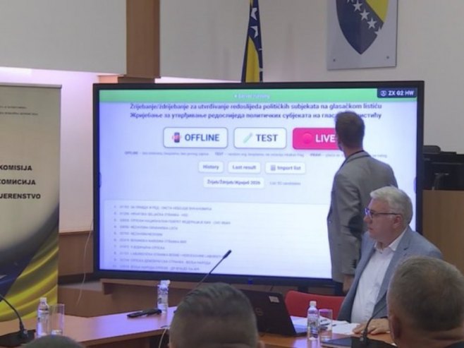 ЦИК жребањем утврдила редослијед 82 политичка субјекта на гласачком листићу за опште изборе