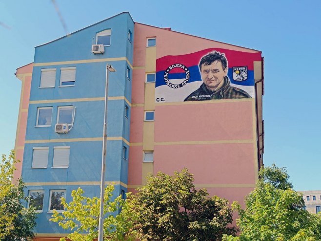 Осликан мурал посвећен Срђану Кнежевићу