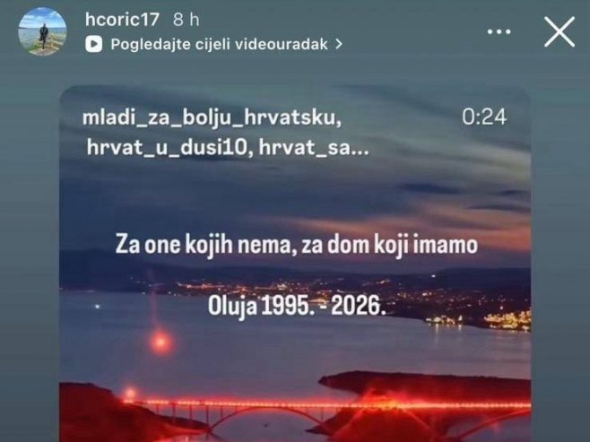 Инспектор СИПА у Мостару на друштвеним мрежама велича "Олују" (ФОТО)