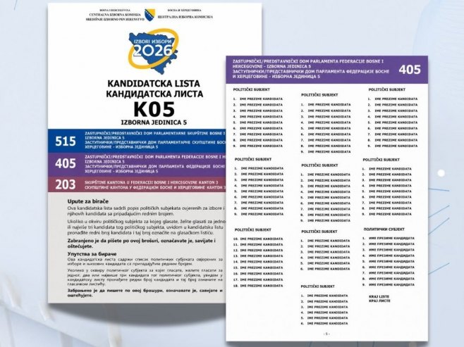 Погледајте како ће изгледати гласачки листићи за НСРС (ФОТО)