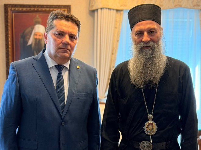 Стевандић у Београду са патријархом Порфиријем