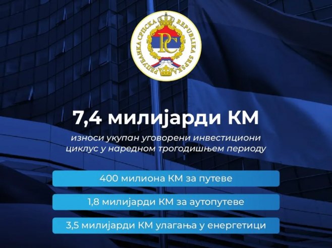 Инвестициони циклус у Српској: Вриједност пројеката 7,4 милијарде КМ у наредне три године