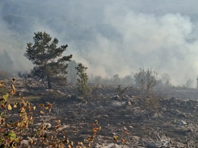 Спријечено ширење ватре према већем подручју Требевића (ФОТО)