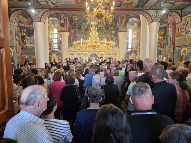U Donjem Breziku osveštanje Hrama Hrista Spasitelja (foto: RTRS)